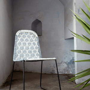 Snowflake Recycled Plastic Dining Chair - Sirohi.org - Colour_Grey, Colour_White, Purpose_Indoor Seating, Purpose_Outdoor Seating, Rope Material_Plastic Waste