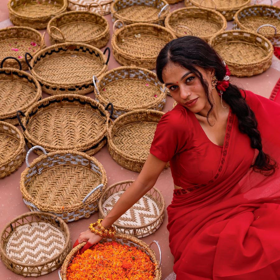 Radha Jute & Cotton Tray