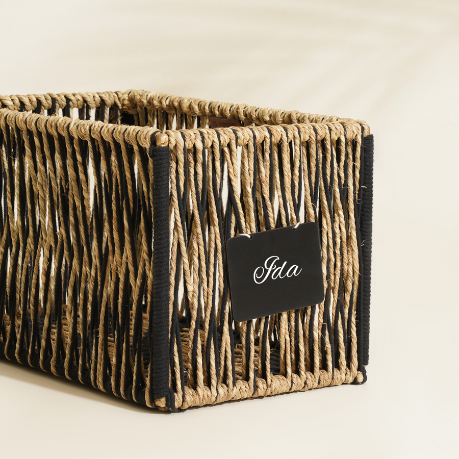 Toy Organiser with Personalised Tag - Black