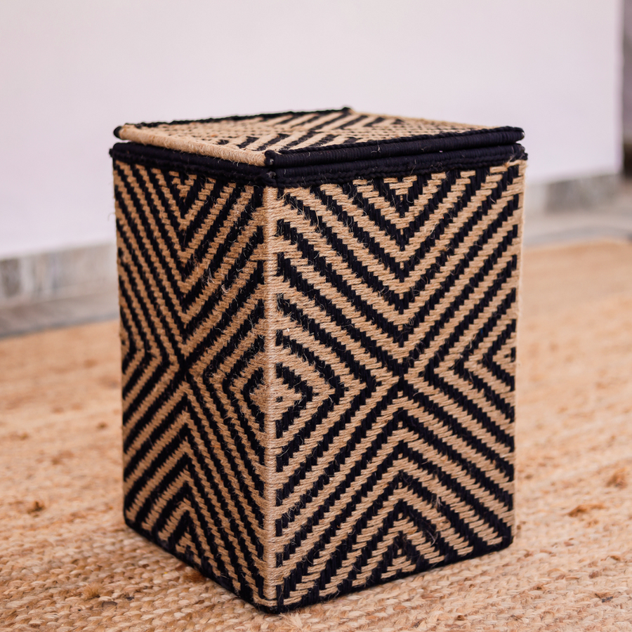 Jigsaw Macrame Laundry Basket