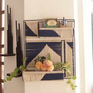 Noir Recycled Cotton Wall Organizer