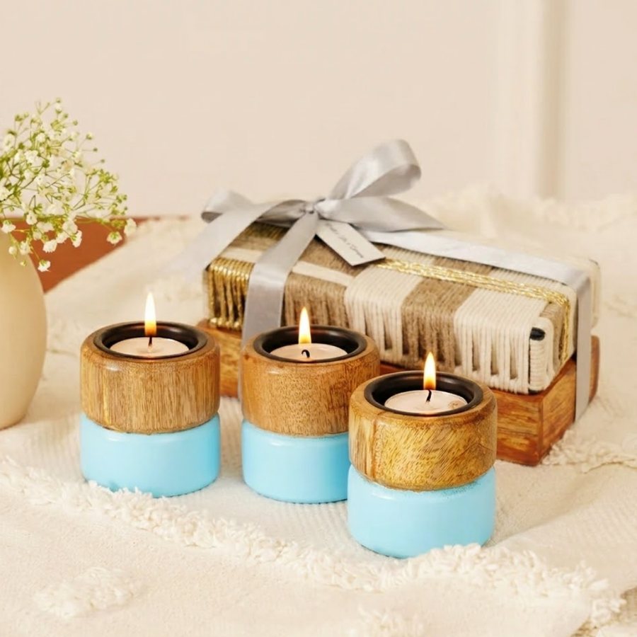 Azure Colorpop Tealight Holders