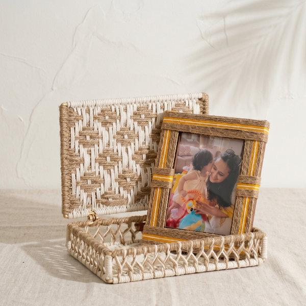 Stories Jute & Cotton Photo Frame