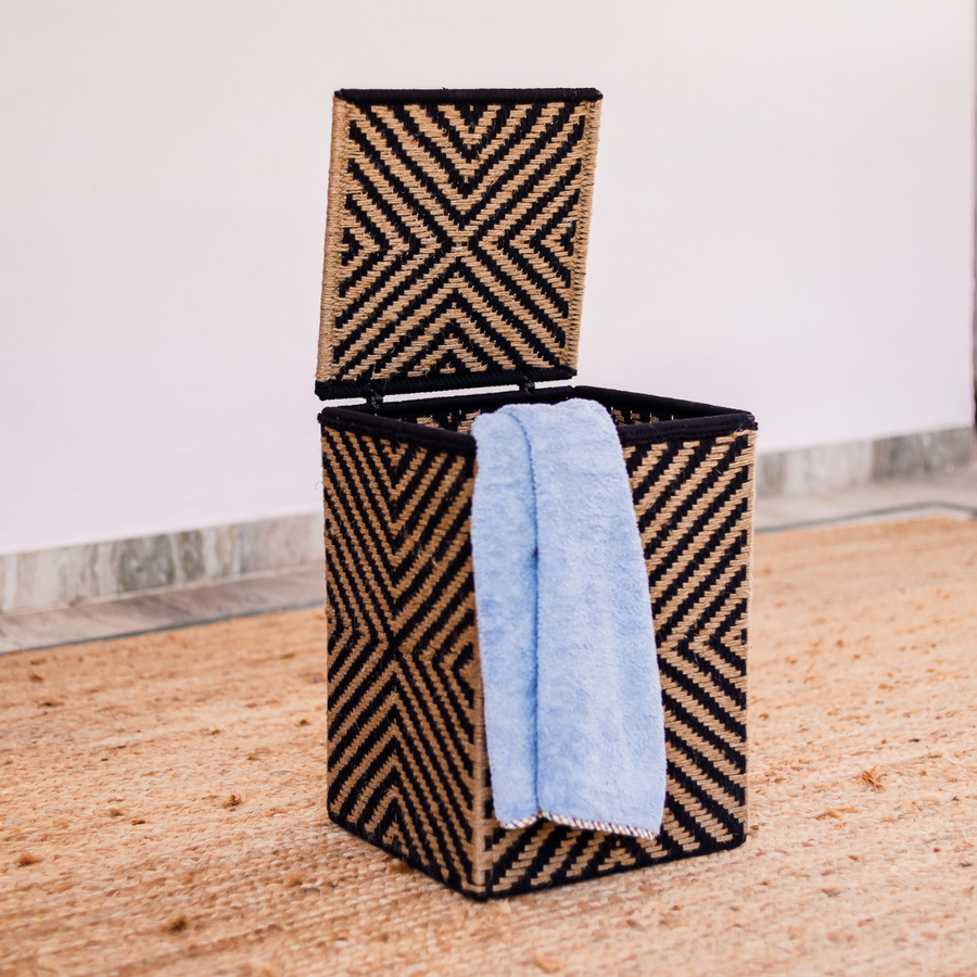 Jigsaw Macrame Laundry Basket