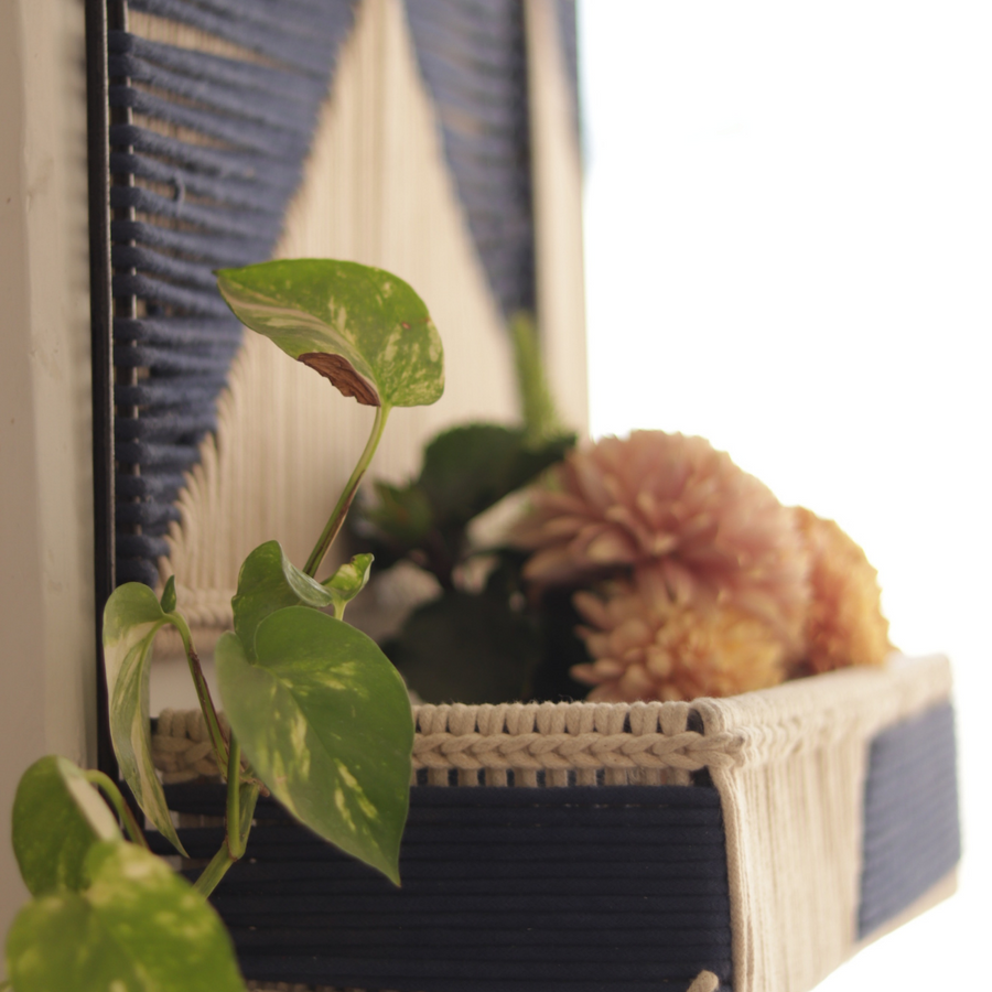 Noir Recycled Cotton Wall Organizer