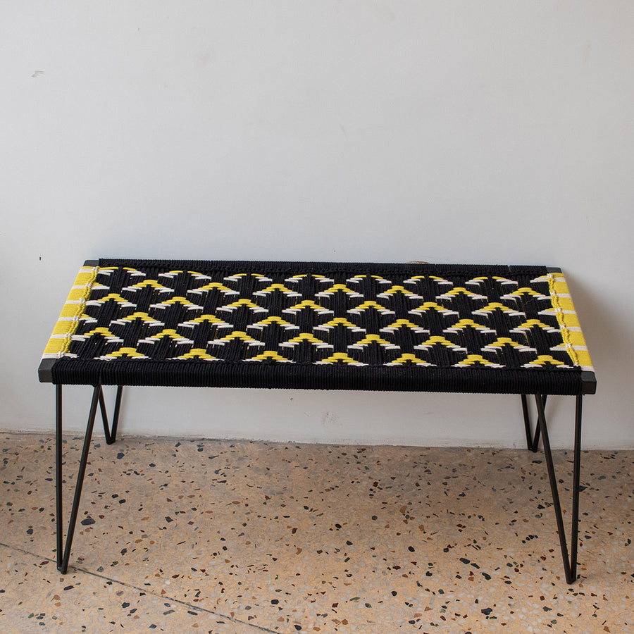 Busy Bee Recycled Cotton Metal Bench