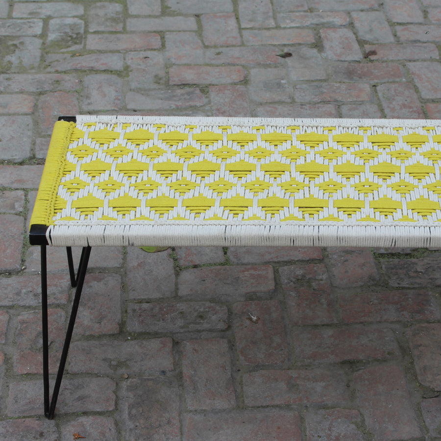 Parrotfinch Recycled Cotton Metal Bench
