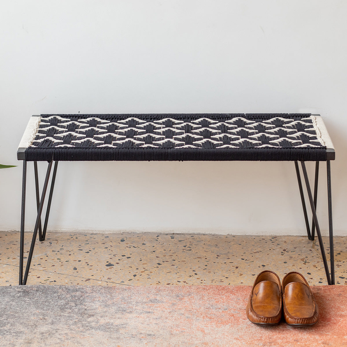 Birdy Recycled Cotton Metal Bench