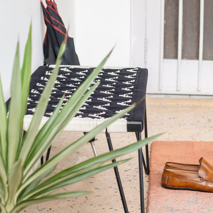Birdy Recycled Cotton Metal Bench