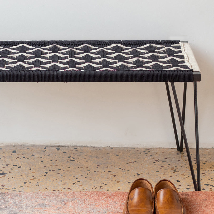 Birdy Recycled Cotton Metal Bench