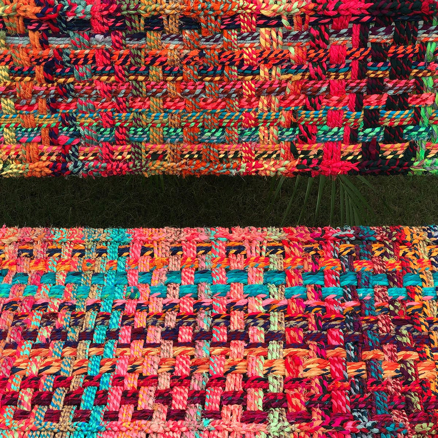 Jaipur Textile Waste Foldable Metal Bench