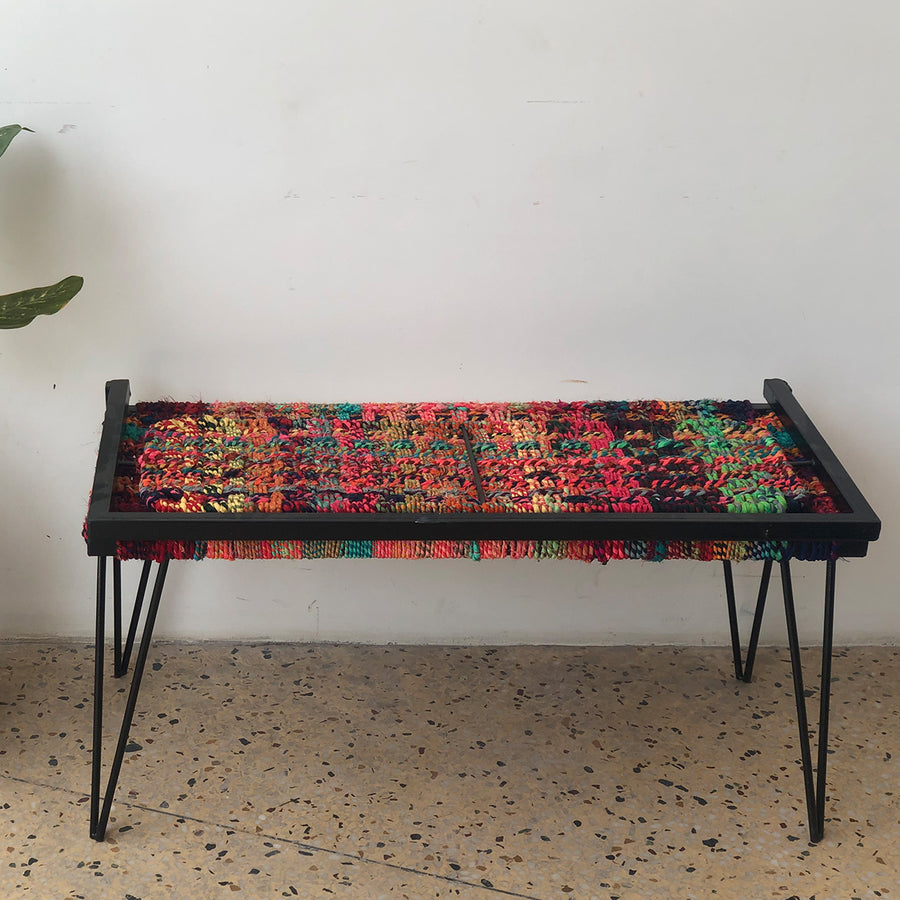 Jaipur Textile Waste Foldable Metal Bench