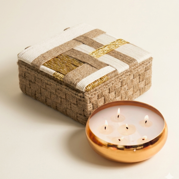 Sage Casket with Urli Candle