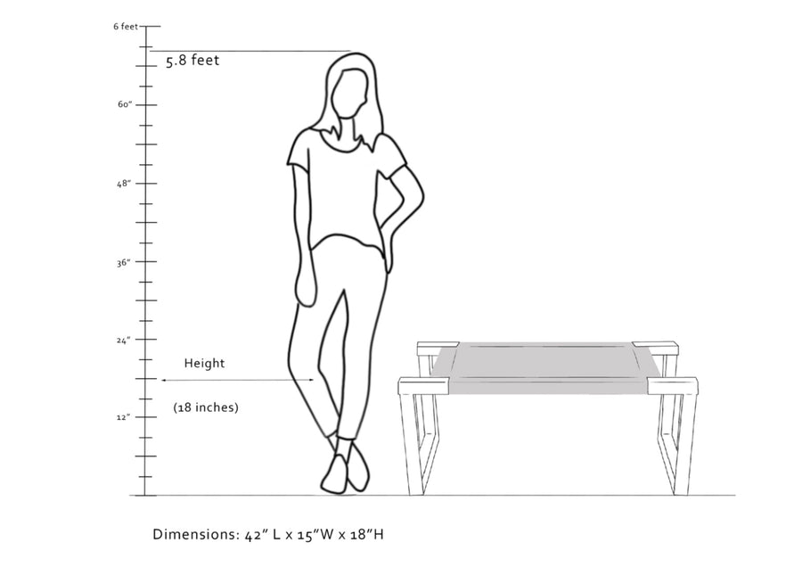 Sona Cotton & Jute Wooden Bench