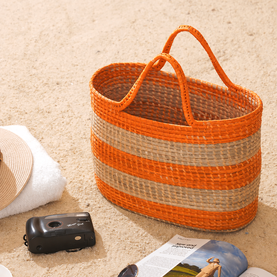 Ananya Moonj Grass Tote Bag - Orange