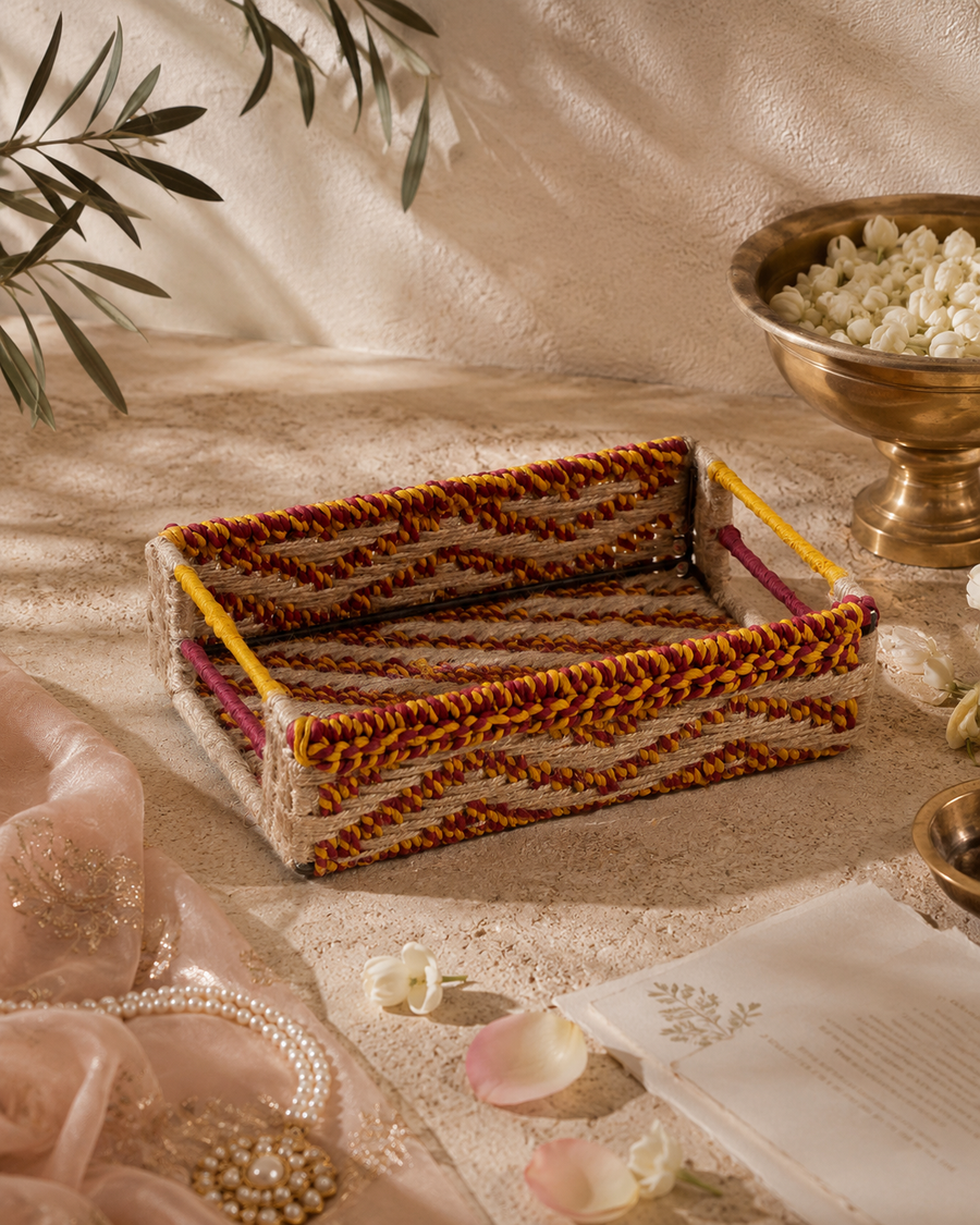 Pasanda Multicolored Textile Tray