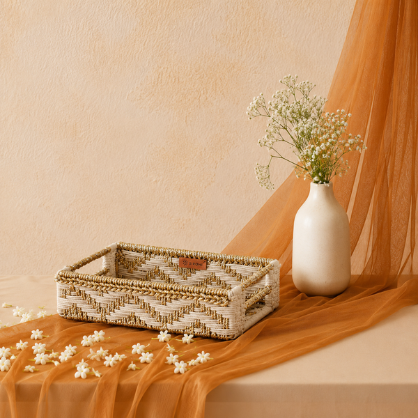 Chevron Upcycled Plastic Tray