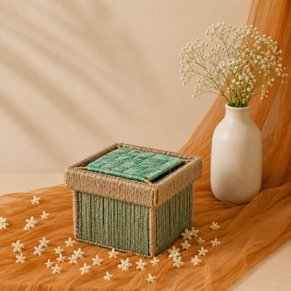 Turquoise Treasure Handwoven Box