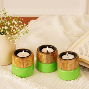 Kelly Gift Set with Handwoven Box & Colorpop Tealight Holders - Set of 5