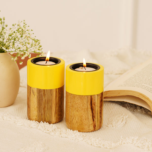 Glow Tealight Holders - Yellow
