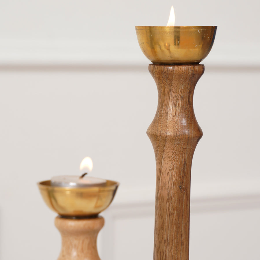 White Wood Candlestands