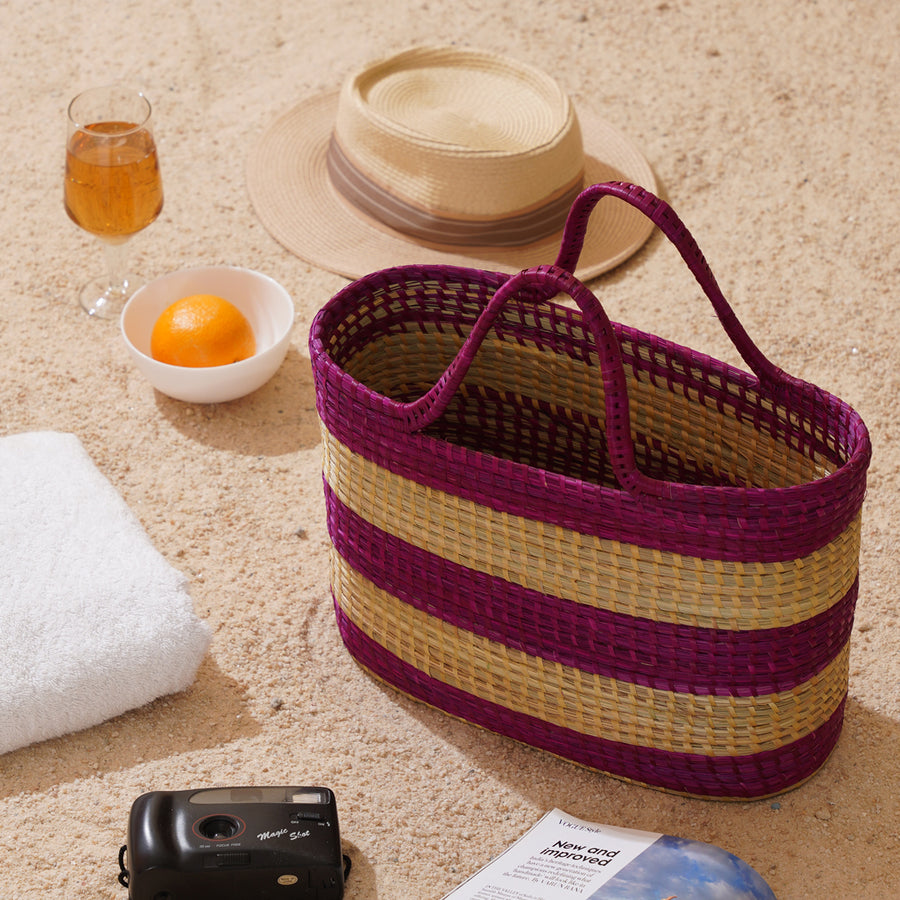 Ananya Moonj Grass Tote Bag - Magenta