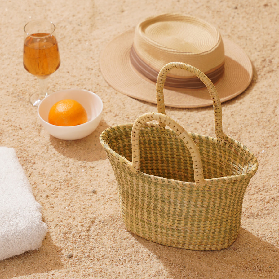 Veda Moonj Grass Bag - Beige