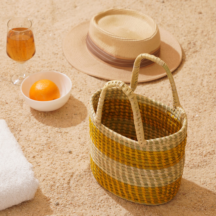 Sattava Moonj Grass Bag - Yellow