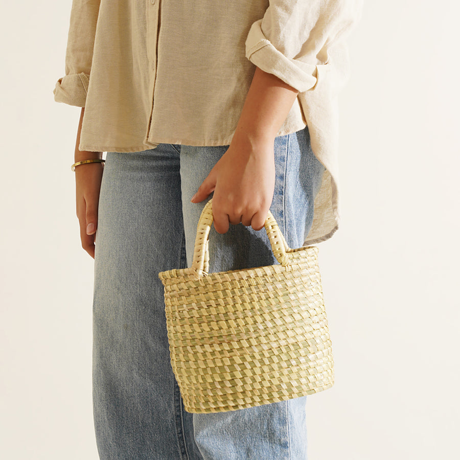 Sattava Moonj Grass Bag - Natural