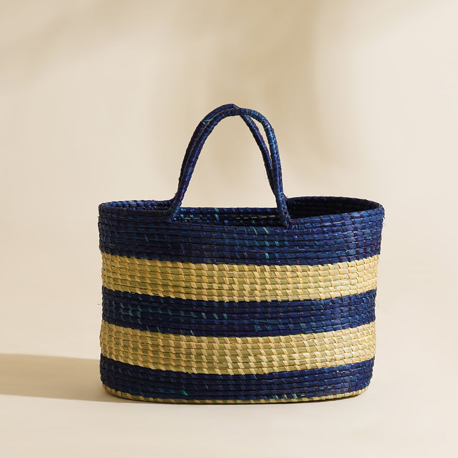 Ananya Moonj Grass Tote Bag - Peacock Blue