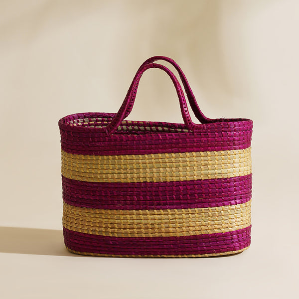 Ananya Moonj Grass Tote Bag - Magenta