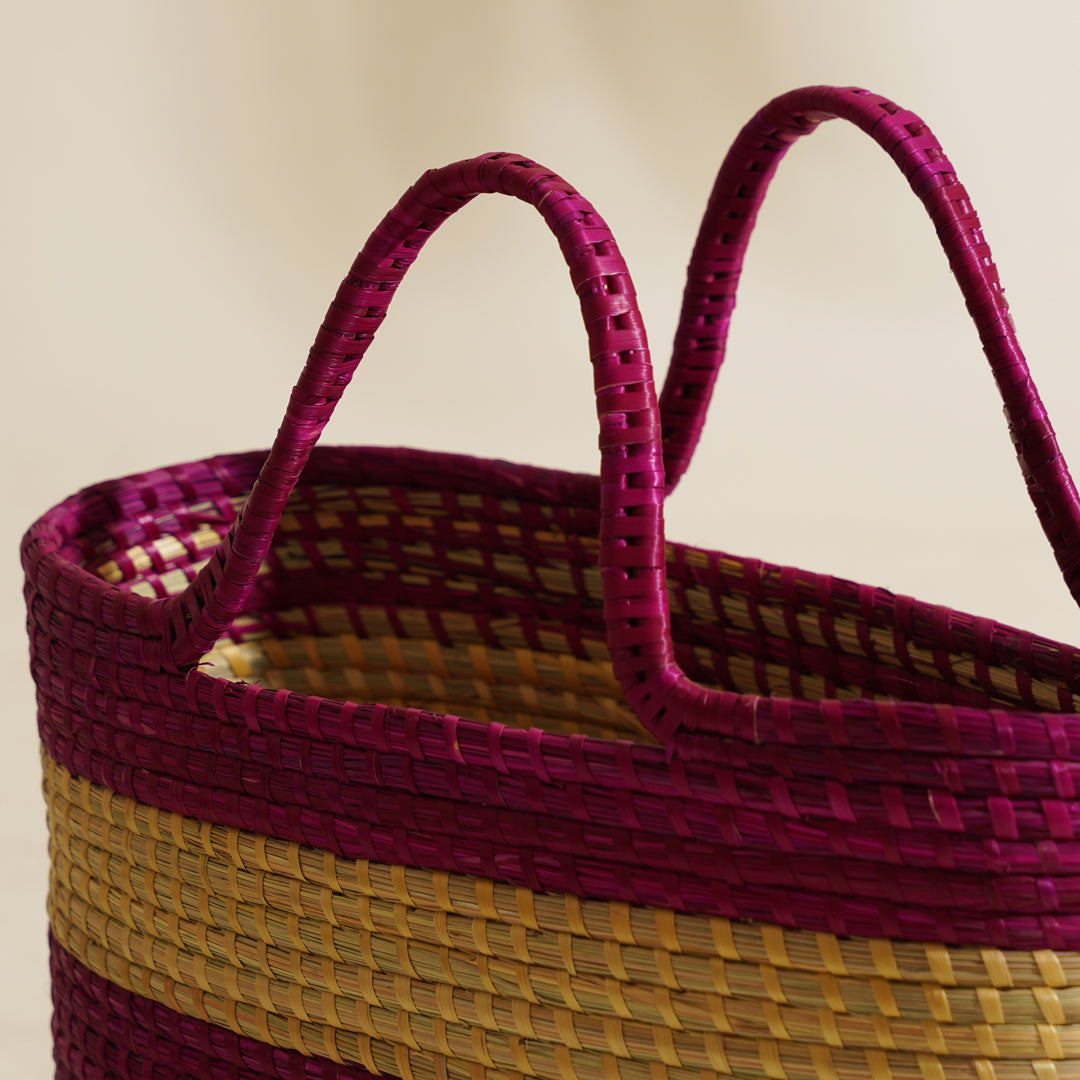 Ananya Moonj Grass Tote Bag - Magenta