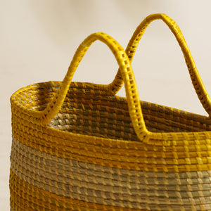 Ananya Moonj Grass Tote Bag - Sunshine Yellow