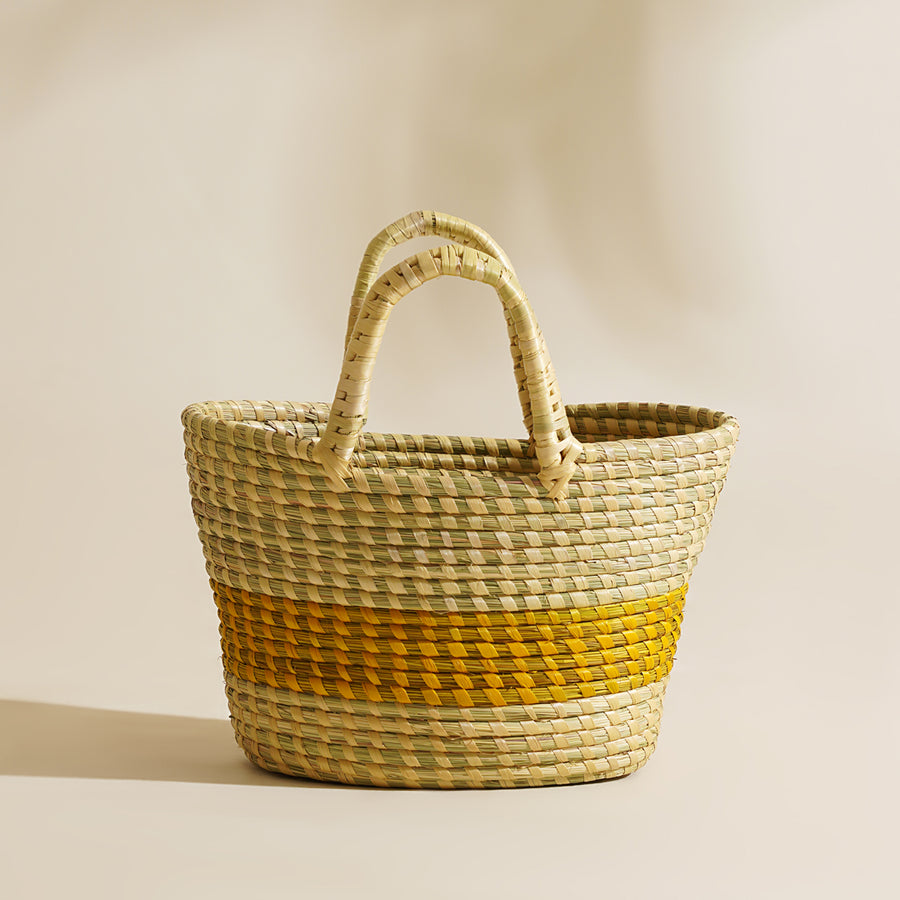 Veda Moonj Grass Bag - Yellow