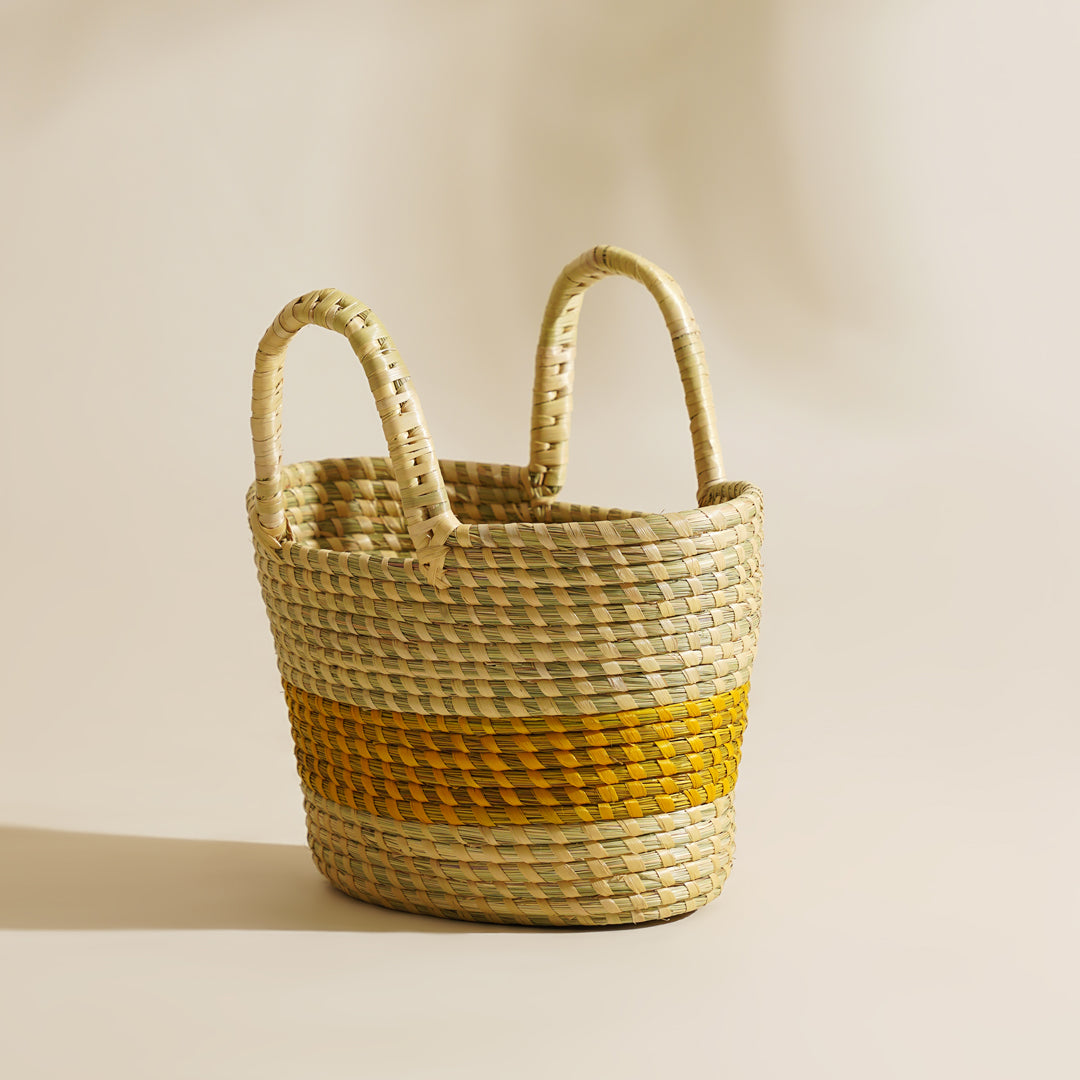 Veda Moonj Grass Bag - Yellow