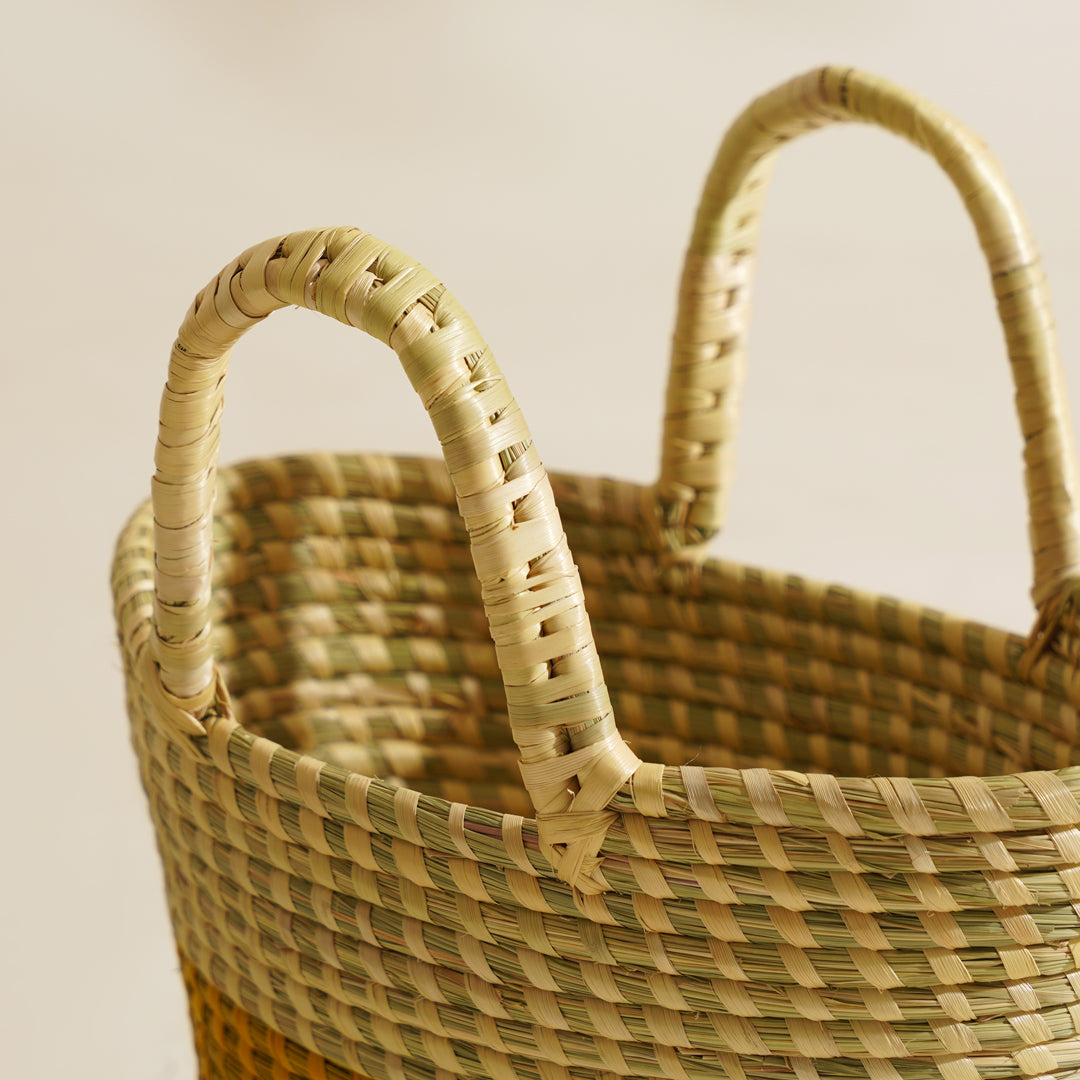 Veda Moonj Grass Bag - Yellow