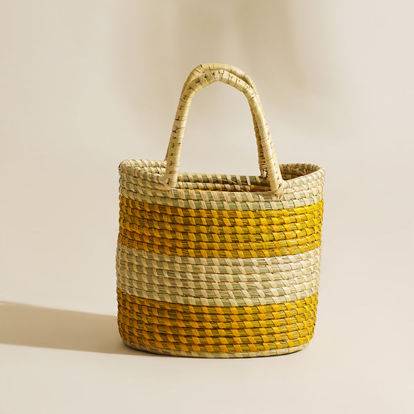 Sattava Moonj Grass Bag - Yellow