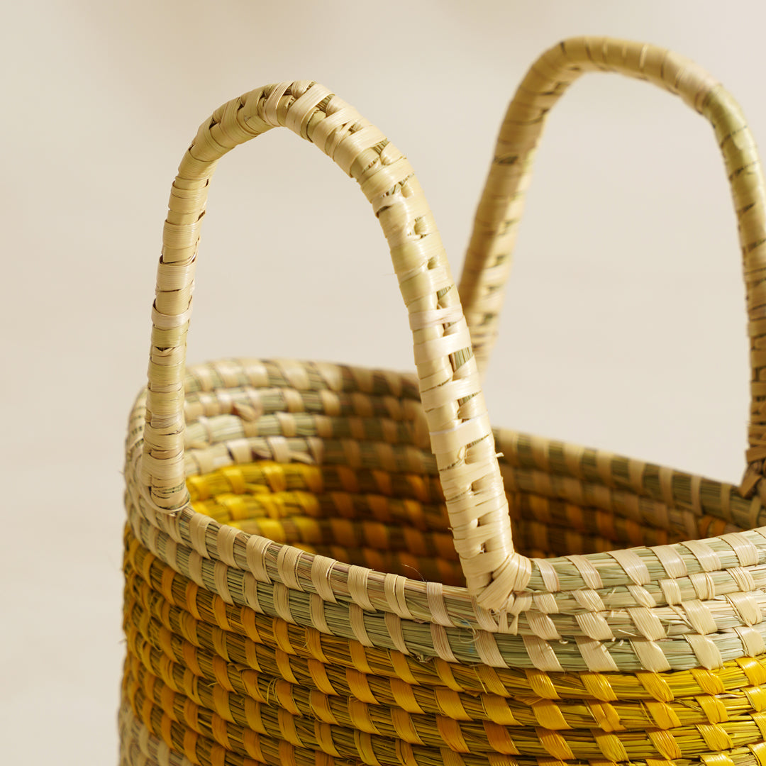 Sattava Moonj Grass Bag - Yellow