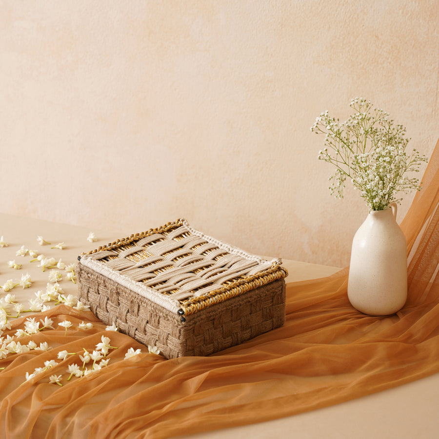 Luxe Layer White & Gold Gift Box