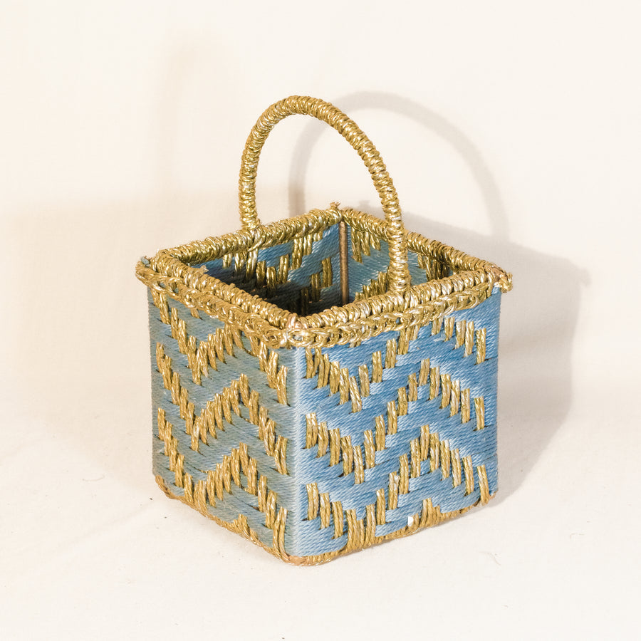 White & Gold Mini Basket
