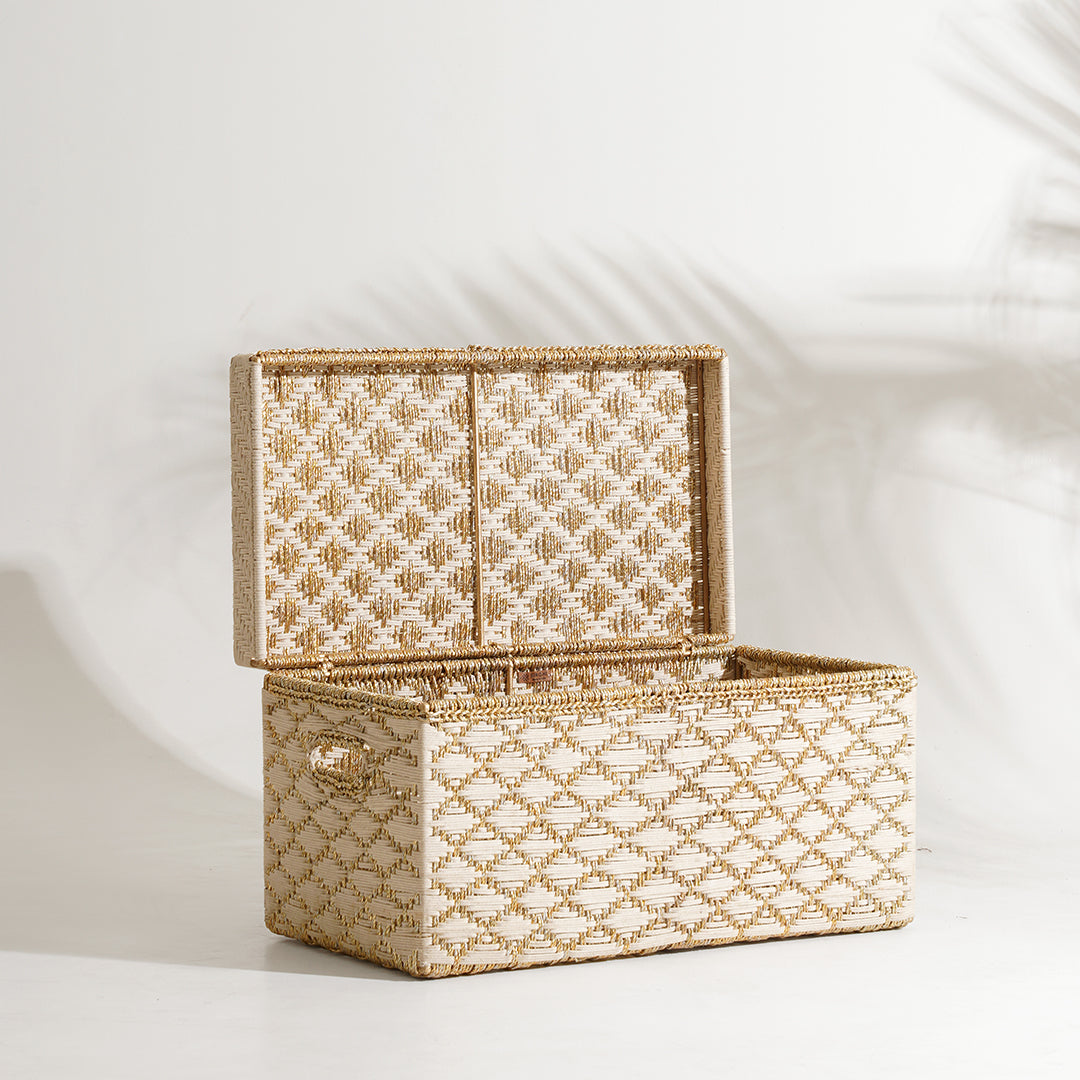 Taara White and Gold Trunk