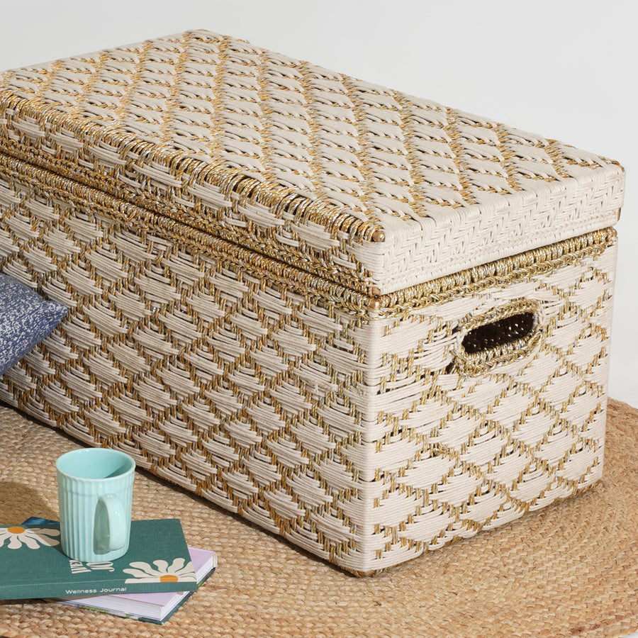 Taara White and Gold Trunk