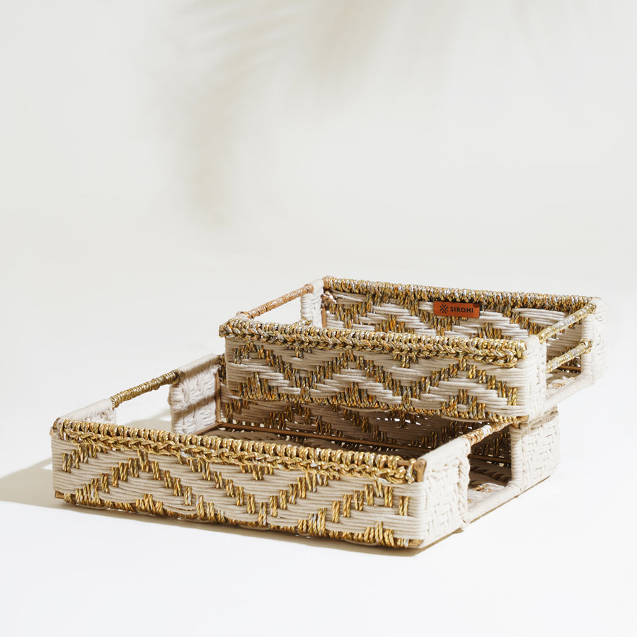 Chevron Upcycled Plastic Tray