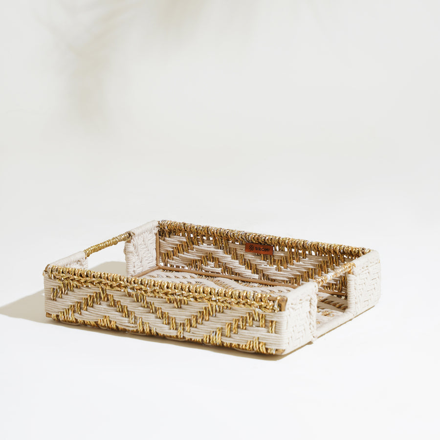 Chevron Upcycled Plastic Tray