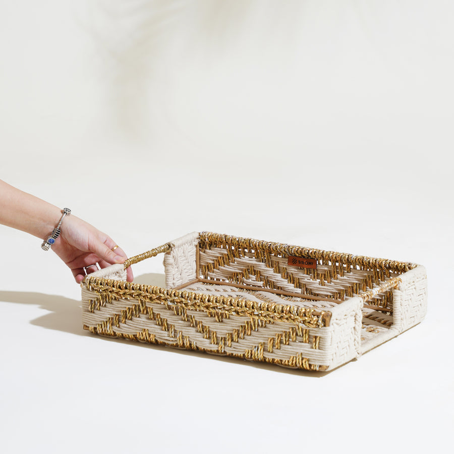 Chevron Upcycled Plastic Tray