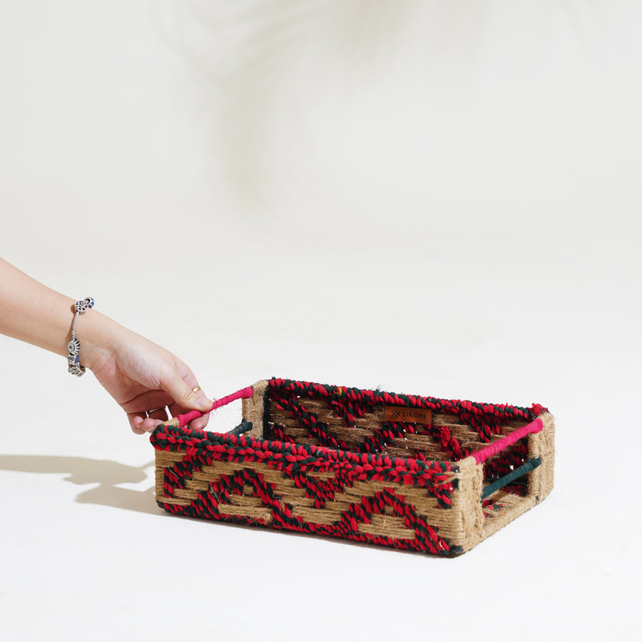 Flame Upcycled Textile Tray