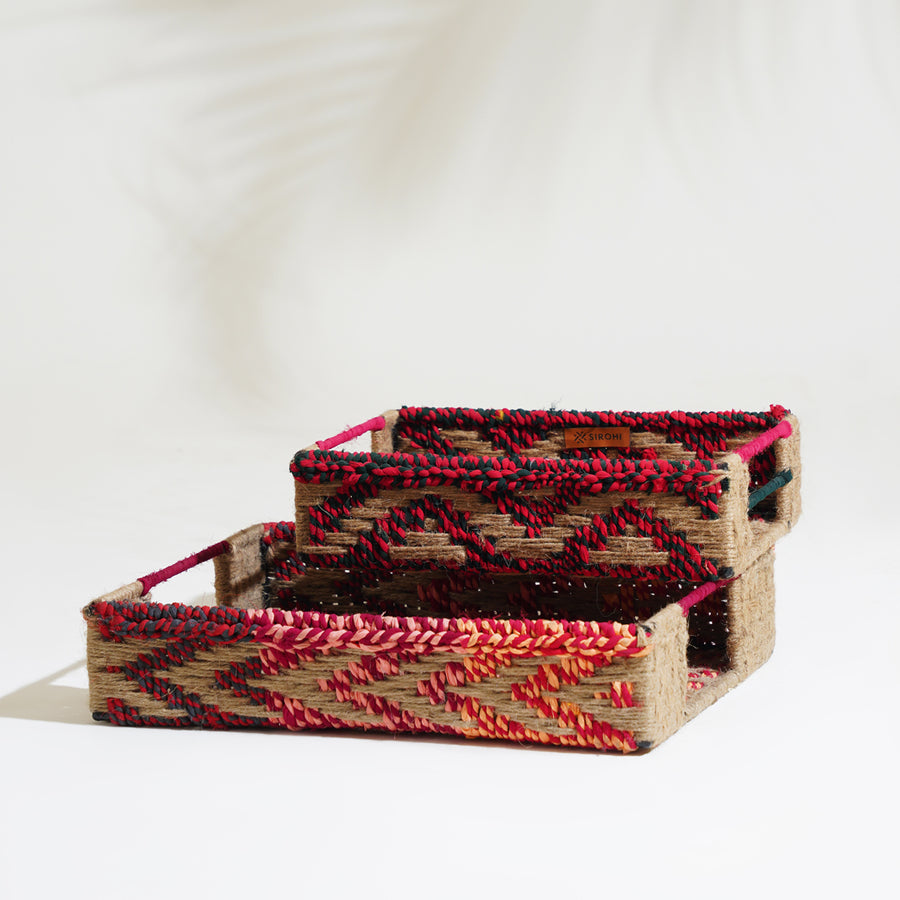 Flame Upcycled Textile Tray