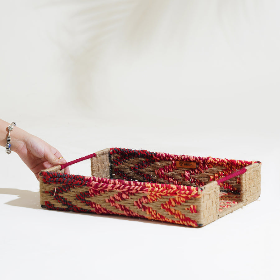 Flame Upcycled Textile Tray