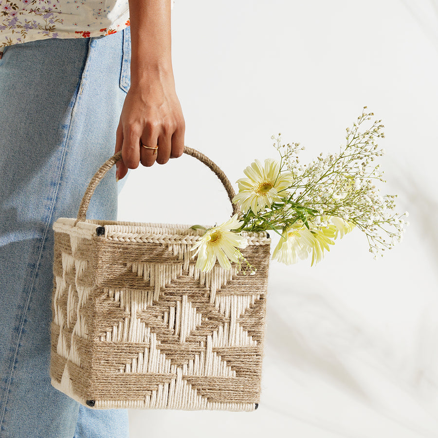Cotton & Jute Tribal Basket