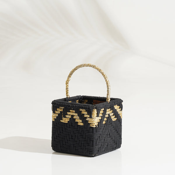 Black & Gold Mini Basket